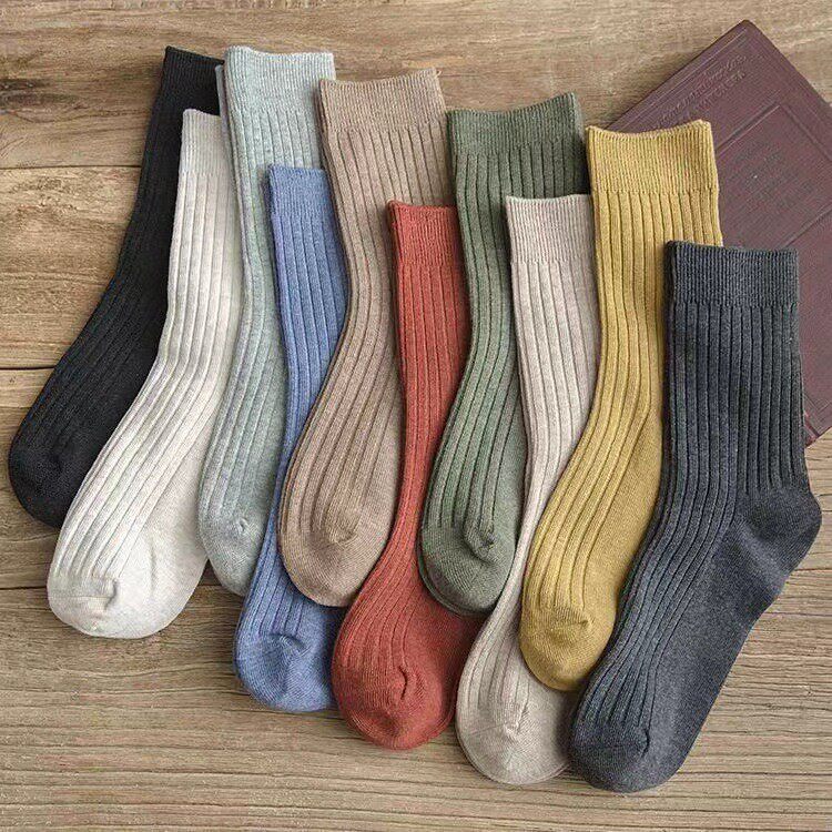 Cross-border piles of socks women's mid-calf autumn and wint...