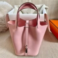 3Q Pink Silver Buckle Small - Safi Thread+Anti Counterfeit Thread+Original Leather