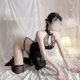 Domila sexy lingerie lace temptation retro cheongsam hot hollow back lace-up large size uniform