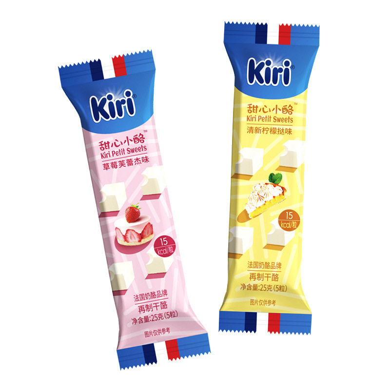 Free Shipping Kiri Kairui Sweetheart Cheese Ready-To-Eat Cheese Fruit Flavor Imported Nutritional Cheese Cheese Snacks 5 Pieces
