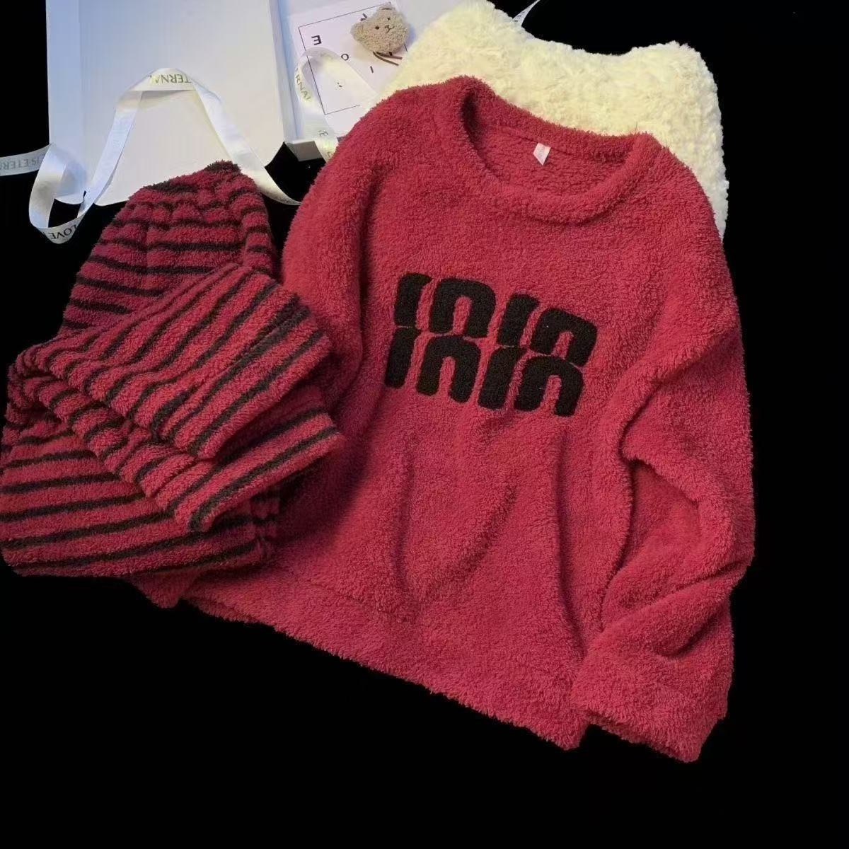 睡衣冬季女款珊瑚绒2025年新款冬天法兰绒秋冬家居服套装厂家直销