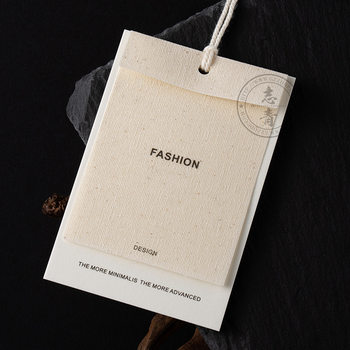 High-end sense of literature and art retro cotton and linen card custom-made shop name trademark price logo custom-made clothing tag production