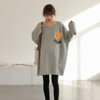 Spring New Maternity Dress Korean Style Loose Slim-fit Women's Mid-length Casual Sweatshirt