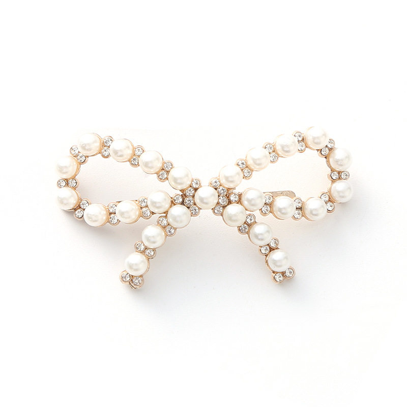 metal shoe buckle shoe material hardware shoe accessories cartoon alloy accessories diy shoe clip pearl bow shoe buckle accessories