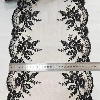 Factory in stock Wholesale Water Dissolved Mesh Black Embroidery Lace Underwear Lace Garment Accessories Lace Eyelash Lace