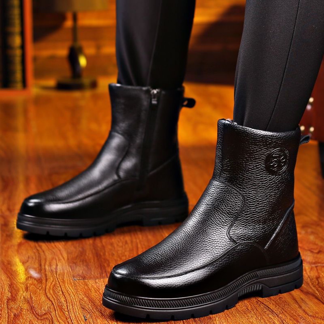 (Mới) Mã A4950 Giá 1070K: Giày Boot Martin Nam Wetde Hàng Mùa Xuân Thu Đông Ma Sát Chống Trượt Dày Ấm Giày Dép Nam Chất Liệu Vải Bông G03 Sản Phẩm Mới, (Miễn Phí Vận Chuyển Toàn Quốc).