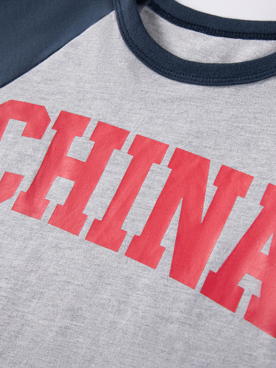 Summer Kids' Printed T-shirt, Fashion Letter Boys' Crewneck T-shirt, Short-sleeve Kids' Top