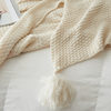 ✅ New Nordic Style Tassel Knitted Blanket Office Air-Conditioned Lunch Break Blanket Wool Blanket Sofa Leisure Blanket Wool