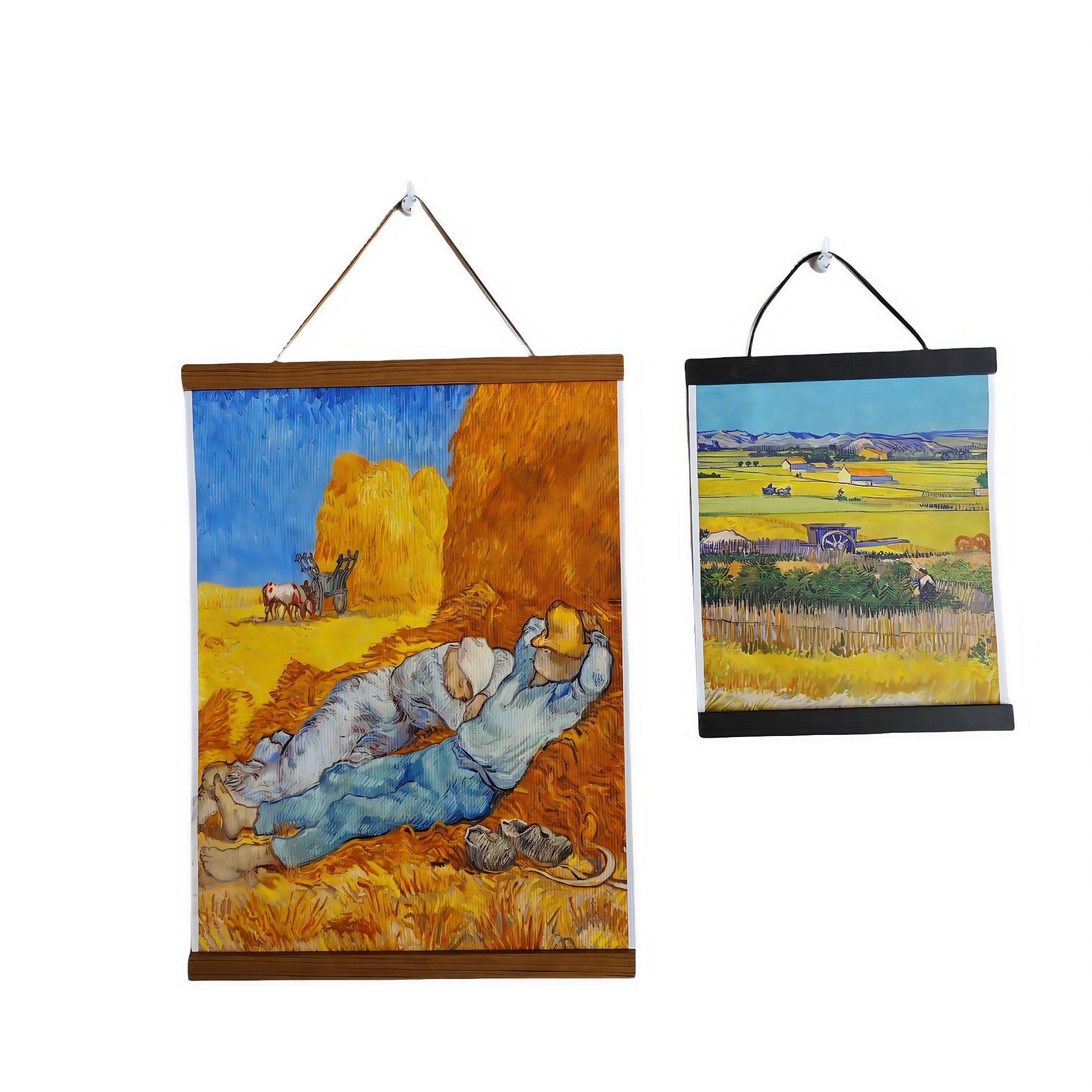 Magnetic Hanging Scroll Painting for Bedroom and Living Room, Solid Wood Wedding Magnetic Decorative Painting, Calligraphy Hanging Painting, Photo Frame, Magnetic Frame