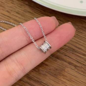 New Style Small Waist Diamond Necklace Niche Design Light Luxury High-End Clavicle Chain Female Internet Celebrity Necklace Factory Direct Sale