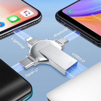 Cross-Border Mobile Phone USB Flash Drive Large Capacity 512g 1Tb 2Tb Android Pingguo Computer Type-C High Speed 3.0 Multi-Interface