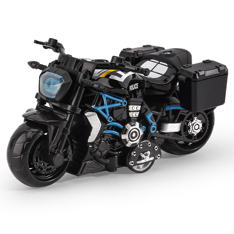 跨境代发儿童玩具男孩宝宝仿真合金摩托车摆件钥匙扣模型玩具车子