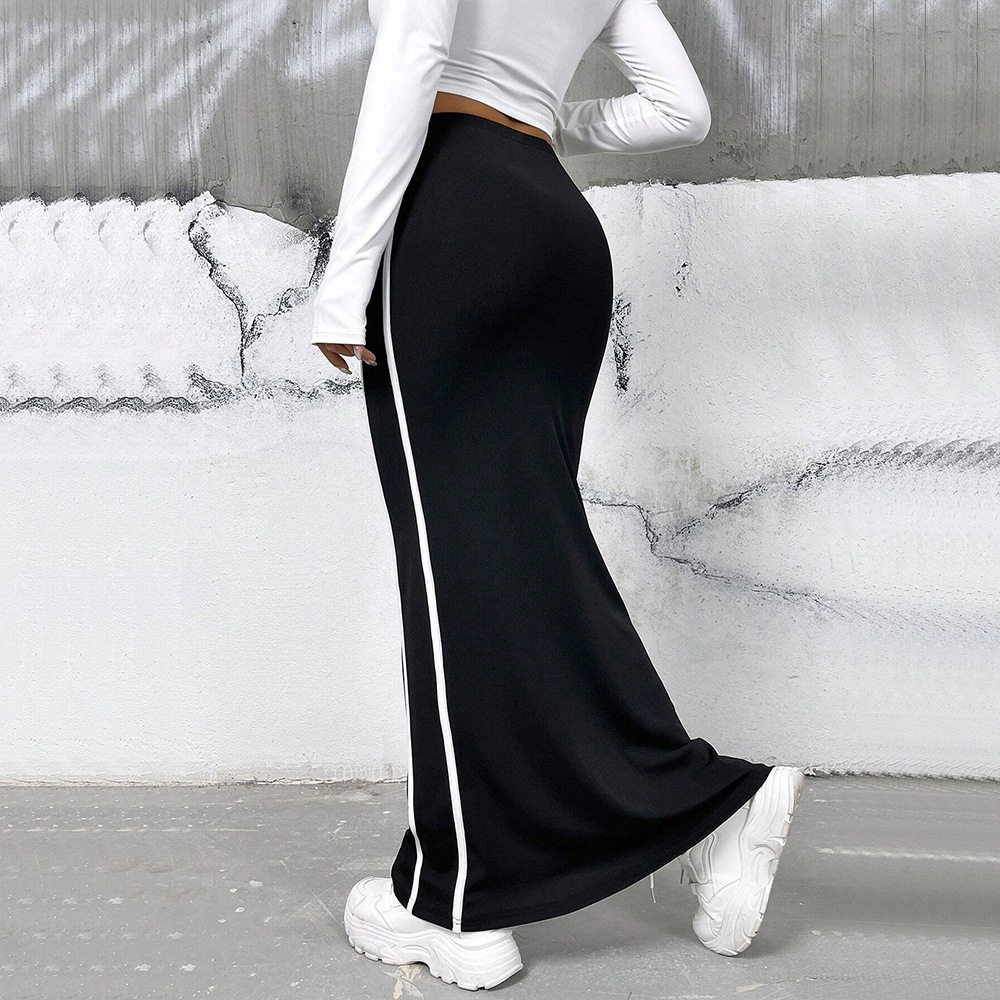 Color Block Bodycon Maxi Skirt Spring Summer Collection Slim Fit Vacation Style Wholesale Available