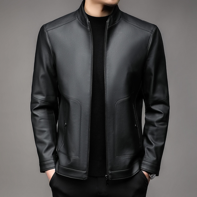 Áo Da Nam Chất Liệu Da Bò Hàng Mùa Xuân Thu Đông