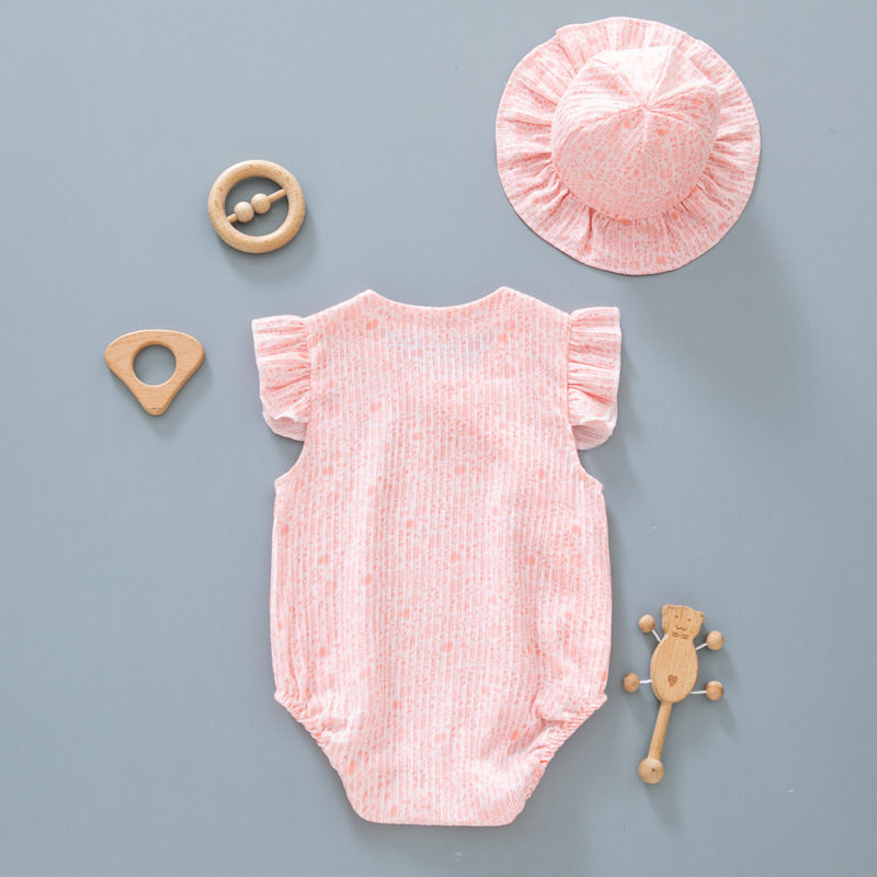 Baby One-piece Clothes Summer Thin Newborn Princess Cheongsam Ha-style Foreign-style Baby Girl Cute Super Cute Bag Fart Clothes