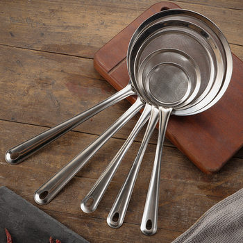 Stainless Steel Colander Foaming Spoon Kitchen Hot Pot Fried Filter Mesh Leakage Household Strainer Commercial Filter Mesh Screen
