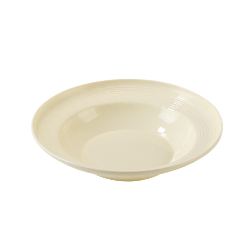 Cross-Border High-Looking Western Restaurant Plate Plastic Material Thickened High-End Fruit Salad Snack Plate Milk Tea Coffee Sweet