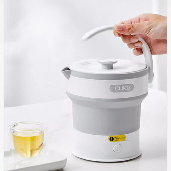 Cuko Foldableing Water Kettle Small Portable Electric Water Kettle Travel Mini Constant Temperature Water Kettle Household Thermal Insulation Integrated