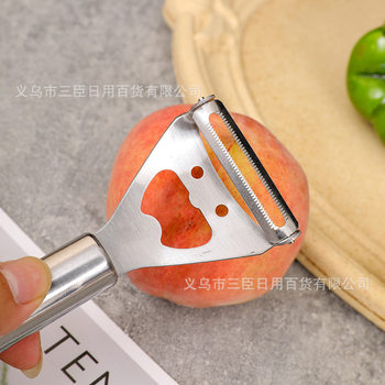 Open Bottle Planer Stainless Steel Rolling Serrated Peeler Potato Peeler Open Bottle Lapping Vegetable Fruit Scraper