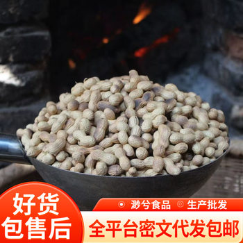 Farmhouse Firewood Iron Pan Freshly Fried Crispy Peanuts Cooked Peanuts Crispy Roasted Peanuts Shelled Original Flavor Available for Delivery