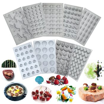 Chestnut Raspberry Peanut Mousse Mold Cold Dish Pebble Silicone Mold Mini Candy Fruit Cake Artistic Plating