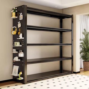 Household Shelf Storage Rack Multi-Layer Warehouse Balcony Storage Room Express Storage Rack Supermarket Angle Steel Storage Iron Shelf