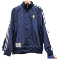 You W Retro Blue Embroidered Windbreaker