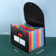 25 grid plastic three-side seal lanyard flip organ bag a4 multi-layer folder office file storage pp file bag