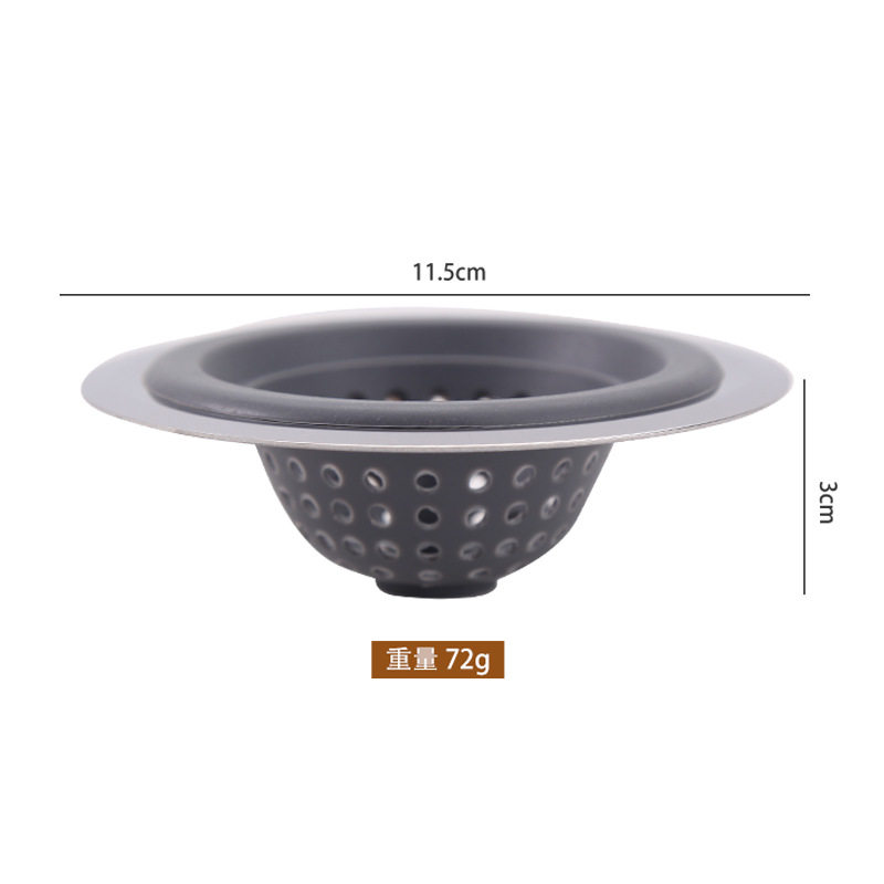 Silicone Kitchen Sink Sink Filter Mesh Bag Anti-clogging Bathroom Wash Basin Drainer Sewer Floor Drain Cover