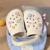 Crocs Accessories DIY Removable Shoe Flower Shoe Buckle Decorative Buckle Crystal Transparent Cute Slippers Jewelry Shoe Flower Buckle