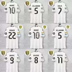 2526Real Madrid Home Jersey No. 9 Mbappe Bellingham No. 10 Modric Football Uniform