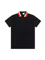 Spring and summer polo shirt new collar letter jacquard logo logo logo men's short sleeved half sleeved