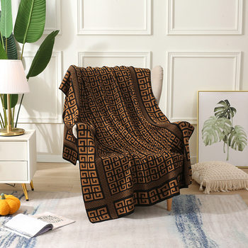 Light luxury knitted aviation blanket air conditioning blanket office sofa nap blanket shawl blanket car blanket bed blanket