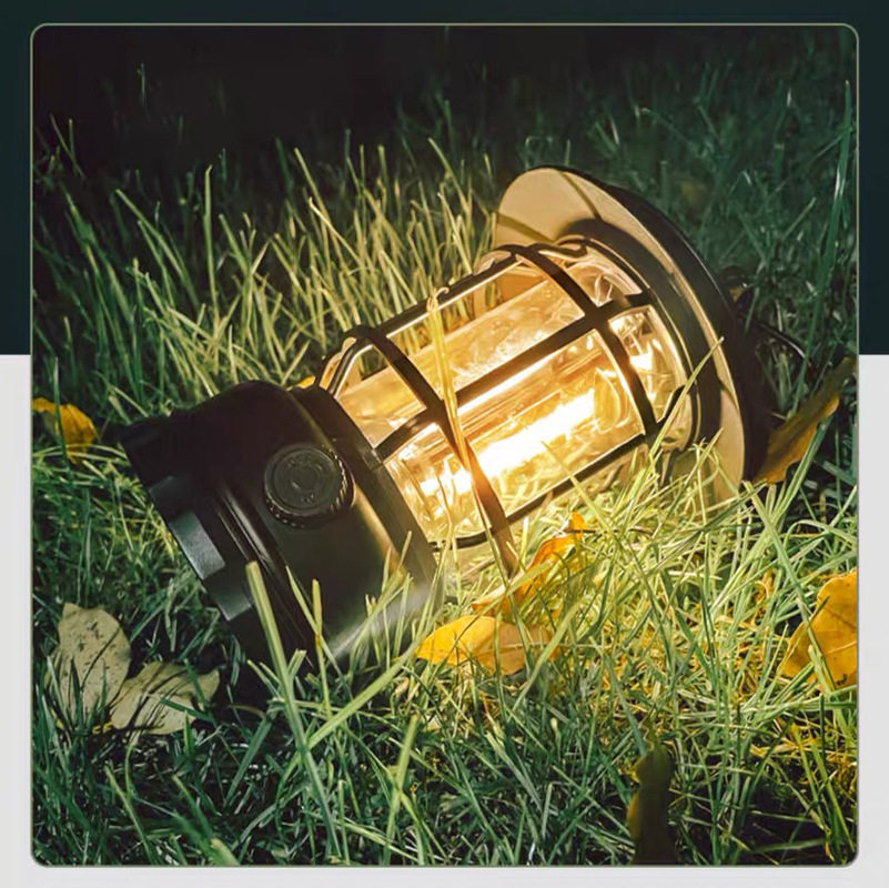 New Outdoor Camping Long Endurance Convenient Light Camp Tent Hanging Atmosphere Light Retro Home Lighting Portable Light
