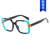 Square Personalized Color Matching Glasses Frame 2024 New Anti-Blue Light Optical Glasses Frame Flat Mirror Ins Popular Same Style