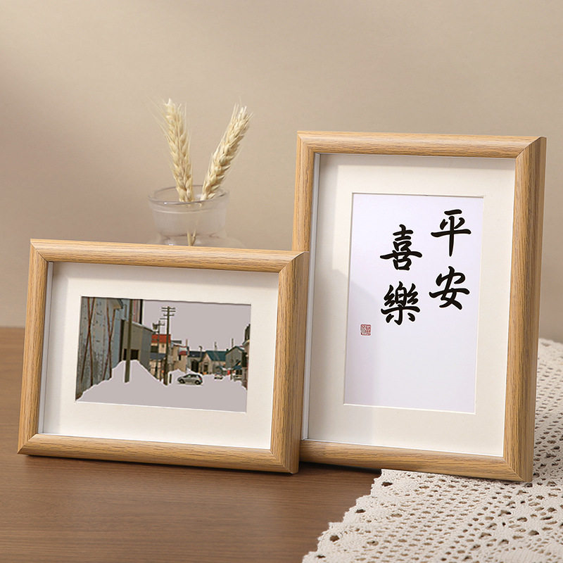 Wooden Photo Frame Table Stereo Wooden Frame 5 6inch 678inch A4 Calligraphy Framed Display Empty Frame Picture Frame Ornaments
