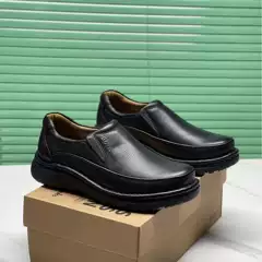 Genuine Leather First-Layer Cowhide Business Formal Shoes, Men's Casual Shoes, Non-Slip, Wear-Resistant, Daily Comfortable Slip-On Work Shoes