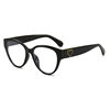Retro black frame cat-shaped love plain beauty artifact glasses frame American cat eye hot girl square round face slimming myopia glasses for women