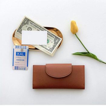 New Korean-Style Pu Leather Bill Holder, Coin, Id, Bank Card Storage, Multi-Purpose Passport Holder, Double-Layer Coin Purse
