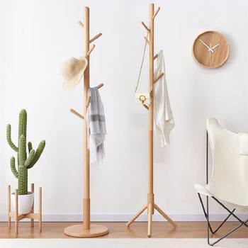 Solid Wood Coat Rack Bedroom Simple Solid Wood Hanger Beech Coat Rack Living Room Bedroom Floor Coat Rack