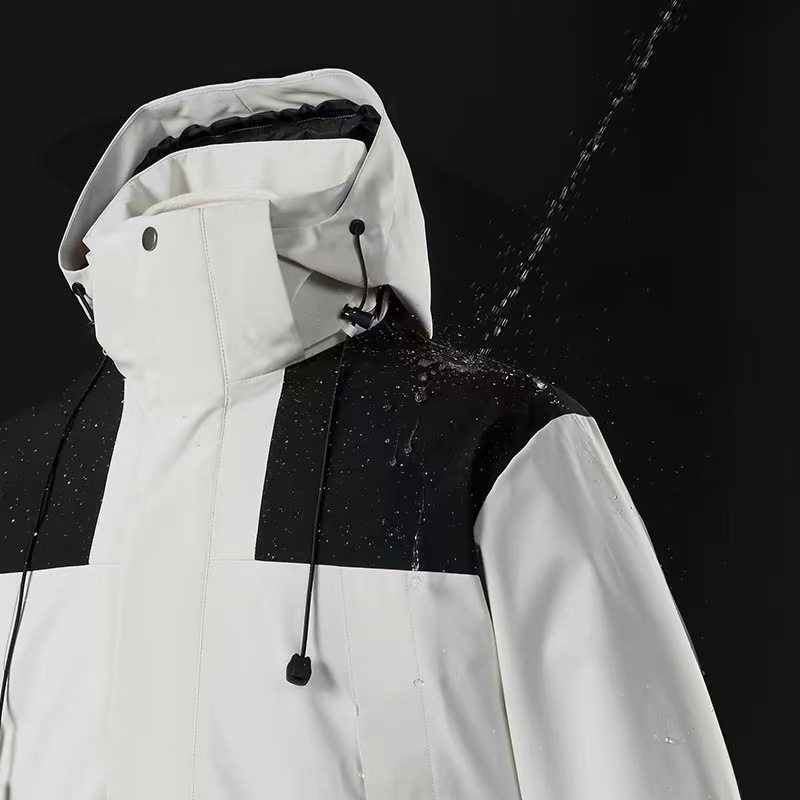 Outdoor Jackets for Men and Women, Autumn and Winter 2024 Trendy Color-Blocking, Wear-Resistant, Windproof, Waterproof Mountaineering Jackets, Outdoor Hiking