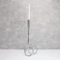 G metal candle holder silver large 17*14*42cm