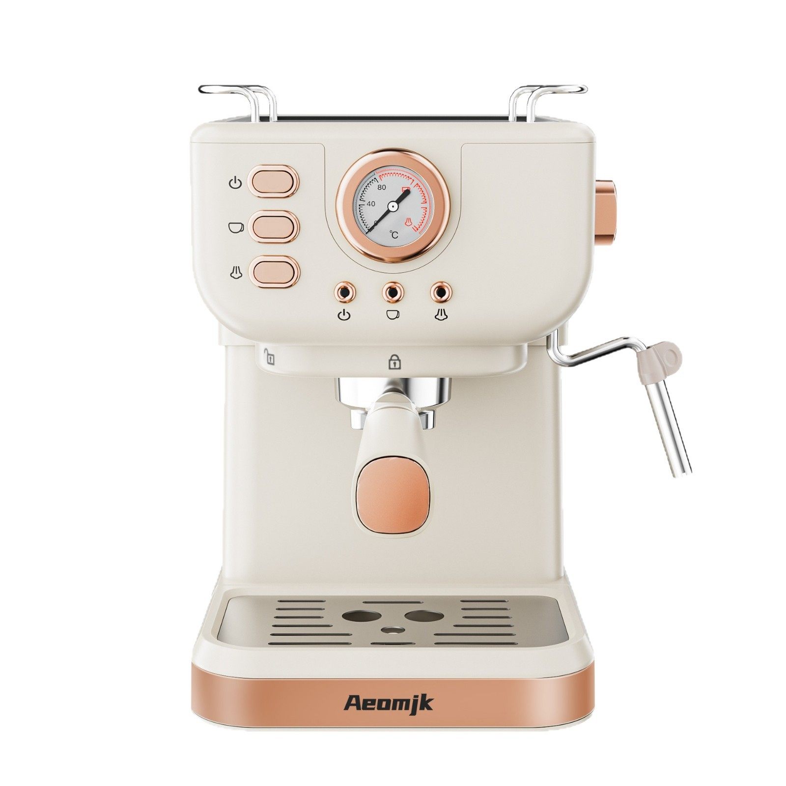 Cross-Border 20Bar Household Semi-Automatic All-In-One Retro-Style Concentrated High-Pressure Extraction Milk Foaming Pressure Coffee Machine