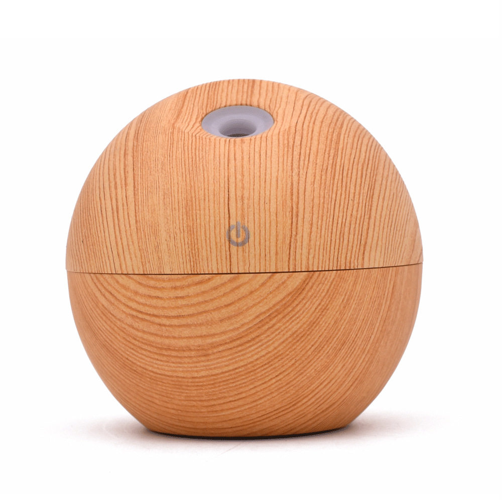 Factory wholesale humidifier creative 130ml car essential oil wood grain usb air aromatherapy ultrasonic humidifier