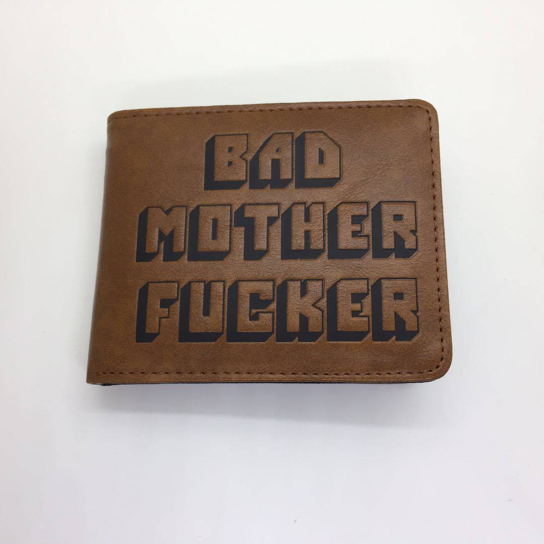 Pulp Fiction Surrounding Alternative Personality Rebellion Movie BAD MOTHER FUCKER Student Wallet Wallet