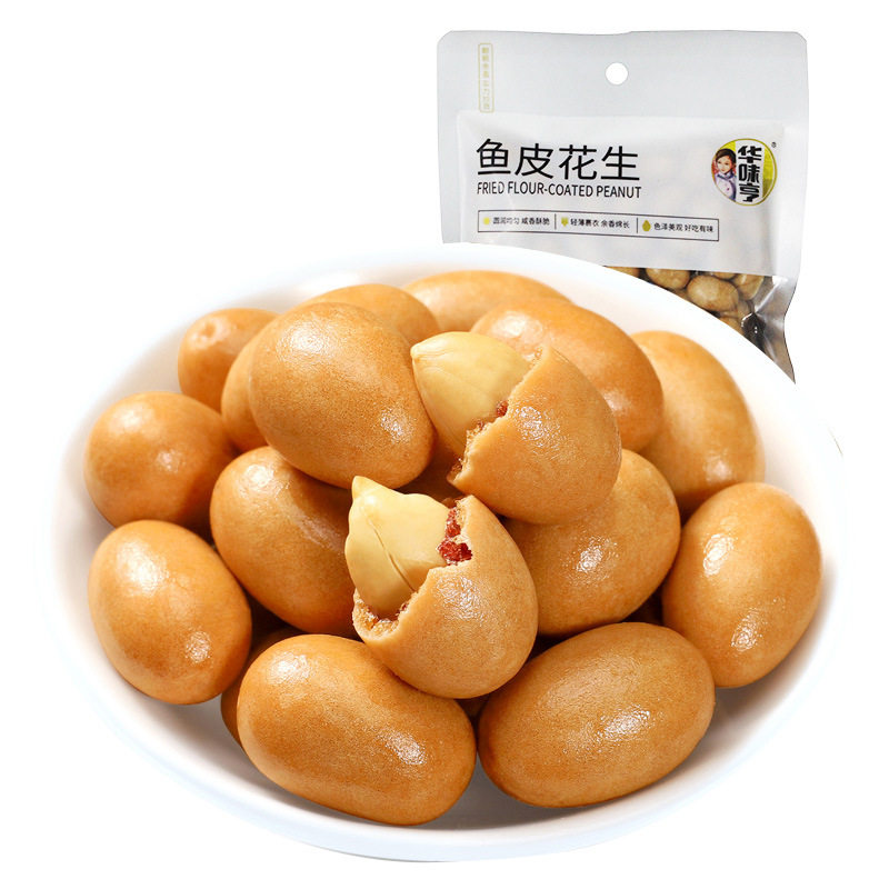 Huaweiheng fish skin peanut 208g peanut spiced rice dish dried fruit leisure nut snacks wholesale