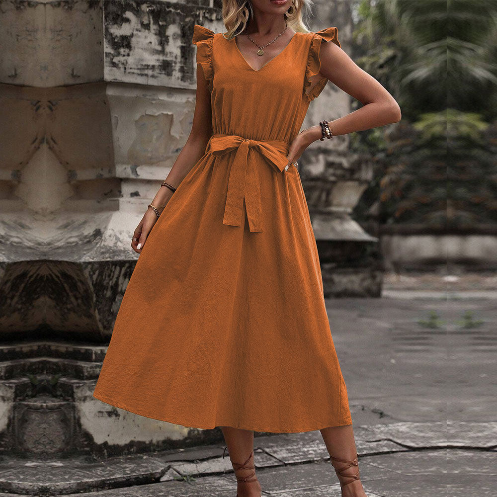 Womens Bohemian Maxi Dress Sexy Backless Waist Cinching Flowy Design Perfect for Vacations and Summer Events