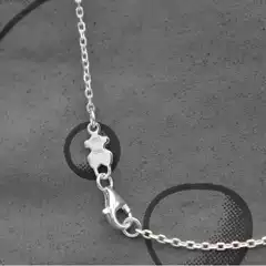 Casual Bear, S925 Silver 80cm Niche Elegant European and American Cross-Border Versatile Women's Plain Chain Silver Necklace