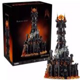 Трансграничная совместимость с креативной серией Lego ICONS "Властелин колец", "Черная башня Баладу", мужские развивающие детские игрушки