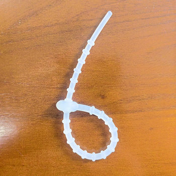 Silicone Cable Tie DIY Transparent Storage Data Cable Repeatable Winding Cable Tie Strap Keychain Pendant